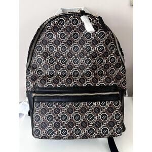 $350 New Marc Jacobs Logo Signet Shoulder Backpack Bookbag Unisex Authentic